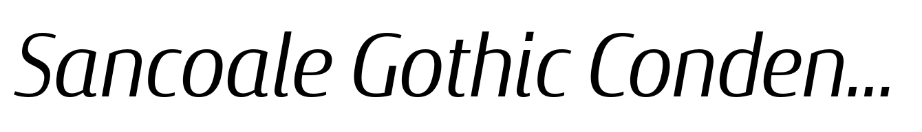 Sancoale Gothic Condensed Regular Italic
